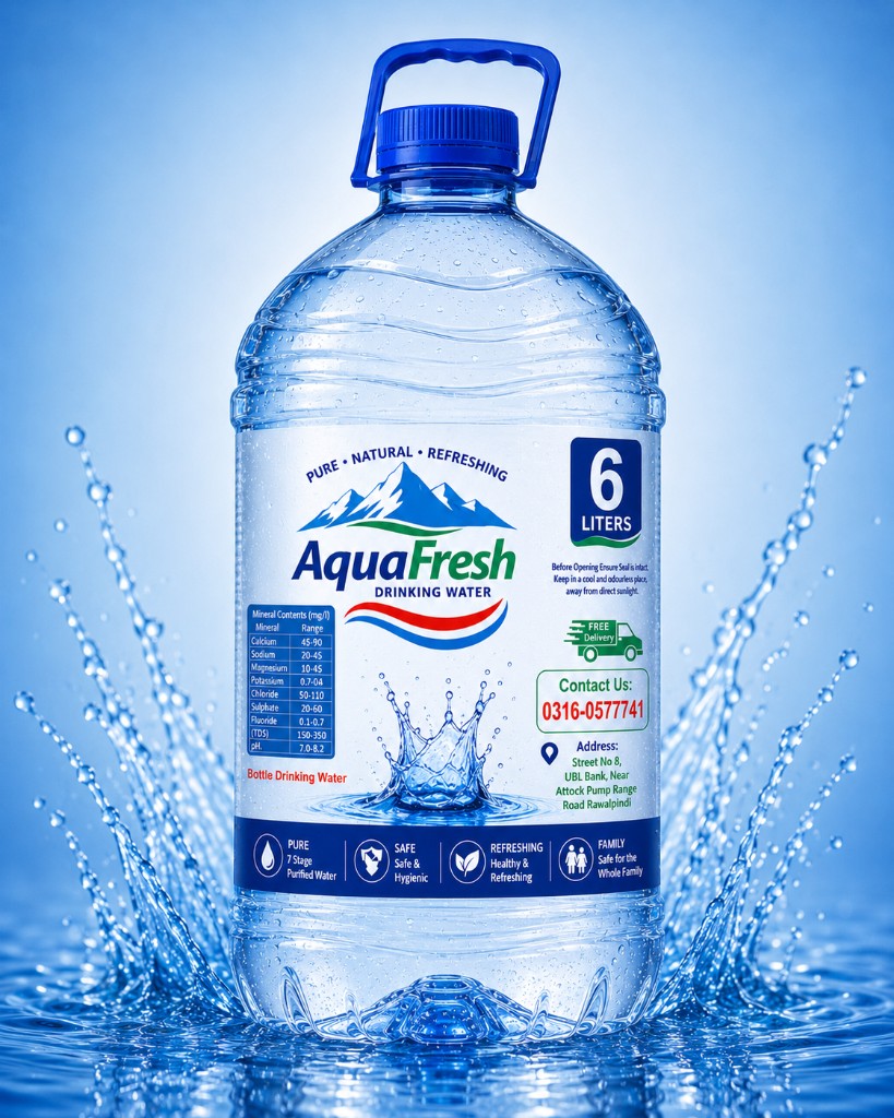 Aqua Fresh 6 Liter Bottle
